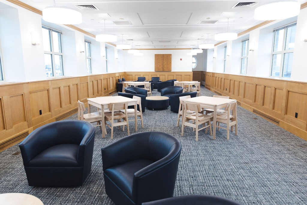 Refreshed student lounge in Broadway Hall